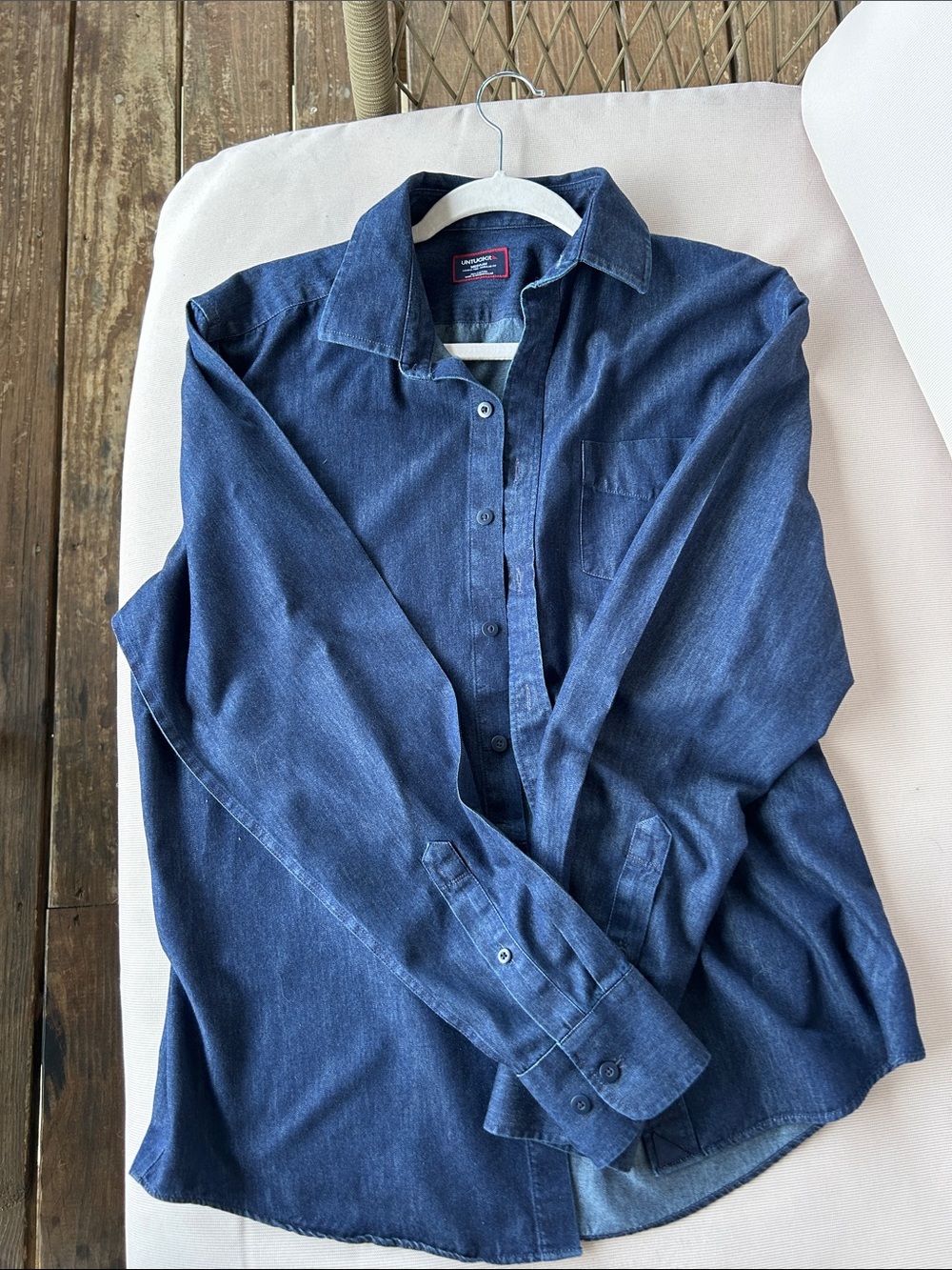 UNTUCKit Navy Indigo Casual Button-Down Shirt